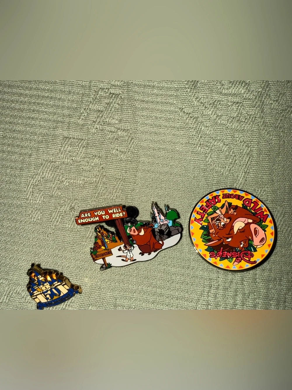Disney Pumbaa Enamel Pin Set - Red, Yellow, Green, Blue, Black